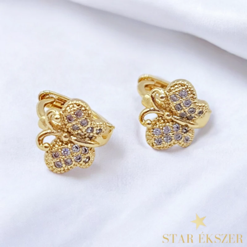Selah 14K antiallergén pillangós kislány fülbevaló