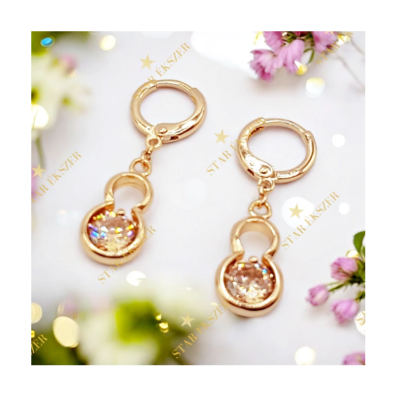 Vela 18K antiallergén pezsgő köves fülbevaló