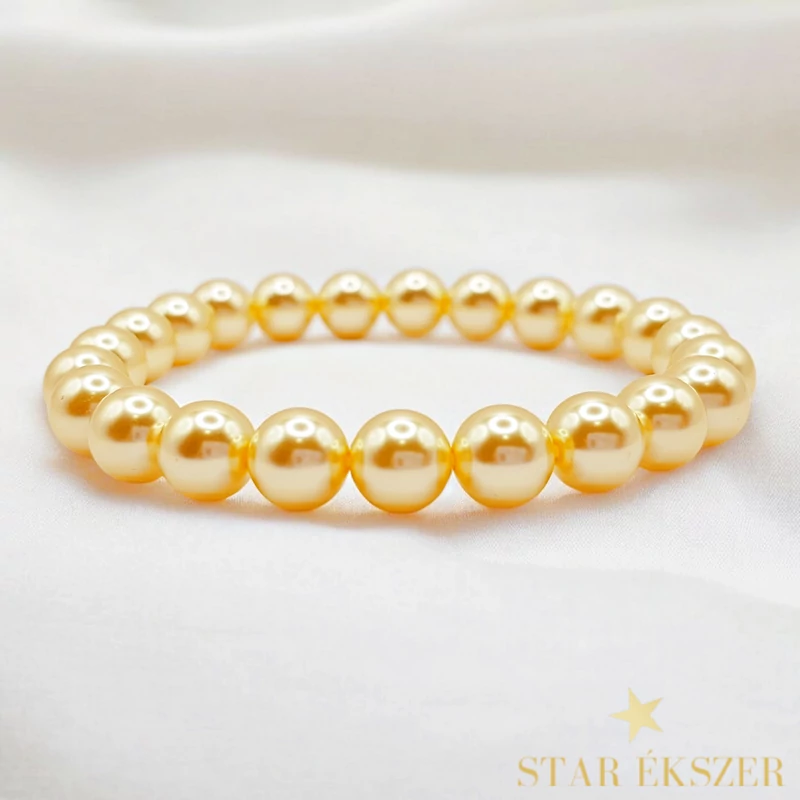 Golden Aura – Aranyfényű Gyöngy Karkötő