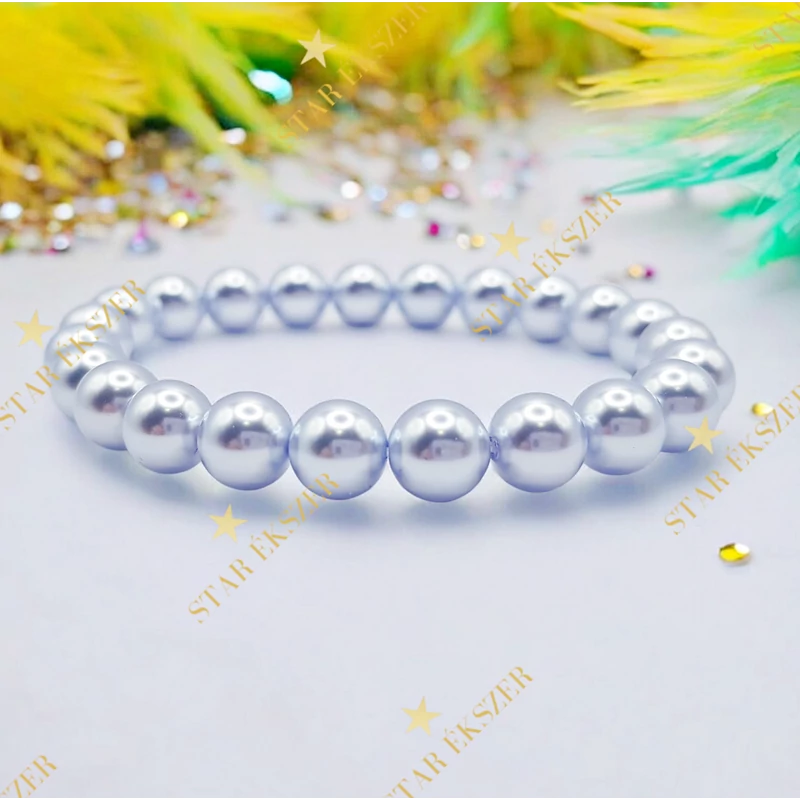 Silver Grace – Ezüstszürke Gyöngy Karkötő