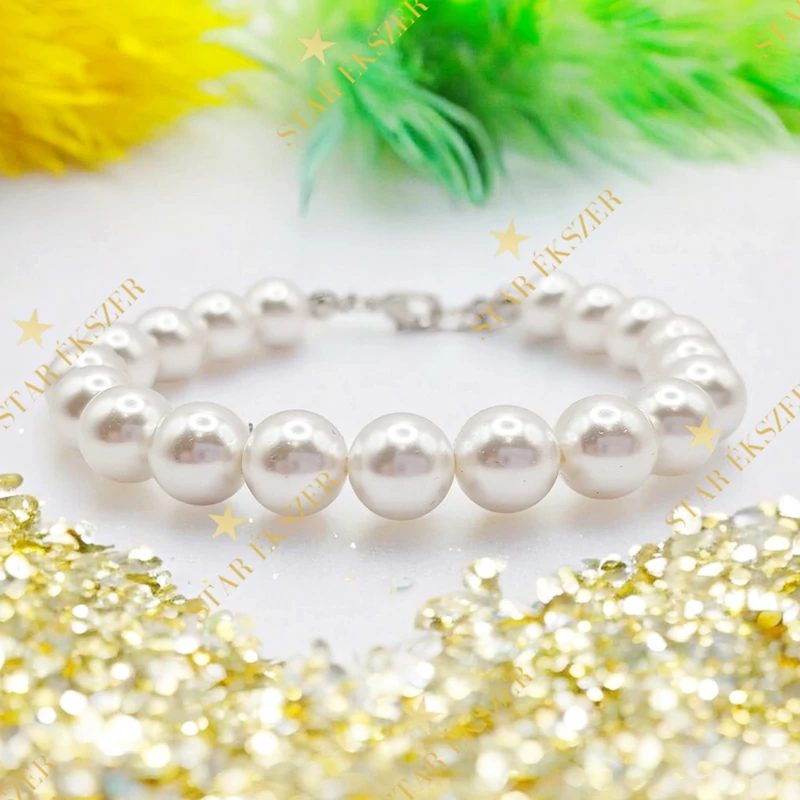 Ivory Classic – Fehér Gyöngy Karkötő