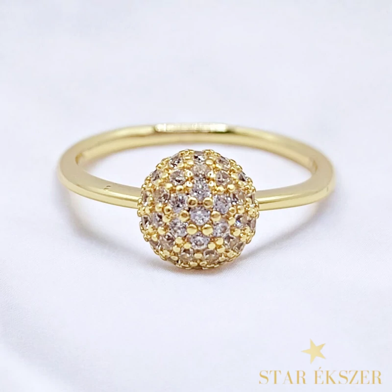 Orlina 14K antiallergén gyűrű 62-es