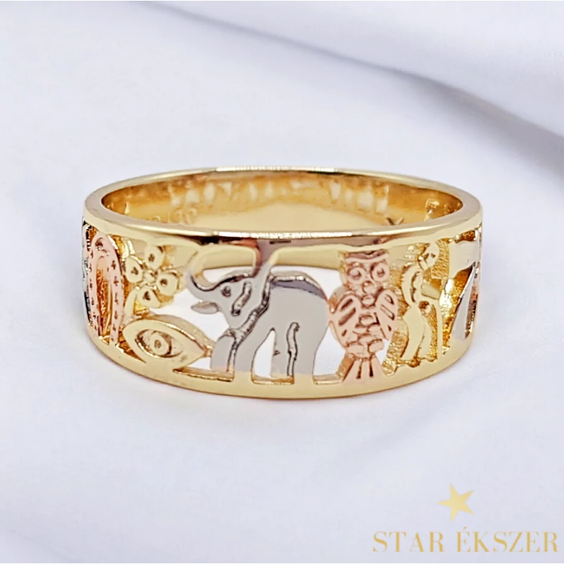 Szerencsehozó multicolor antiallergén gyűrű 62-es