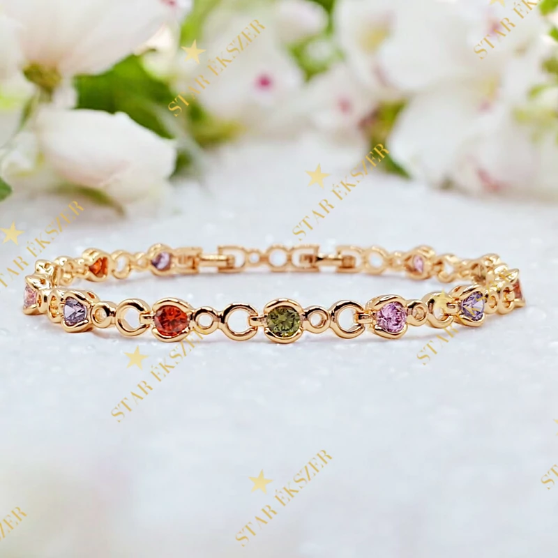 Ivory 18K antiallergén karkötő színes