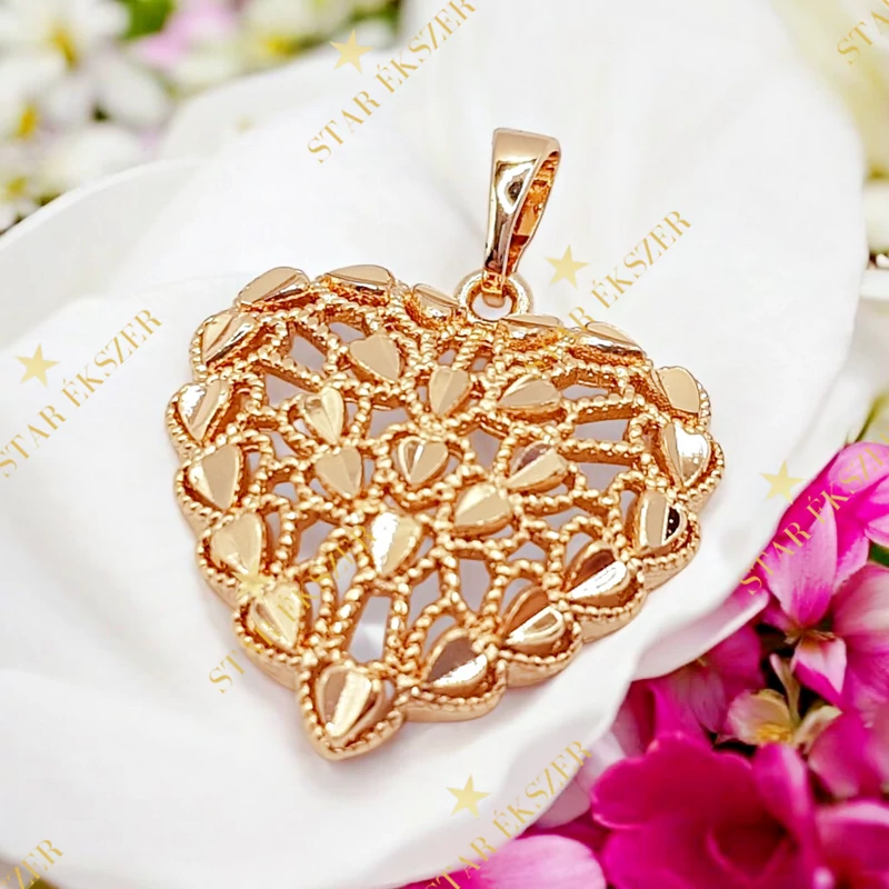 Lovelia 18K antillergén szív medál 