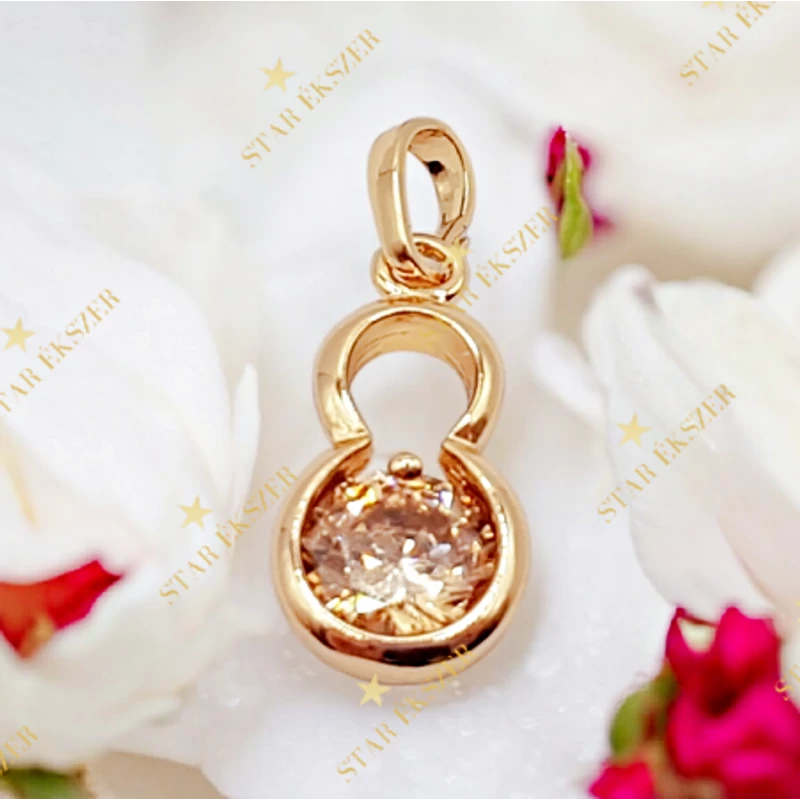 Vela 18K antillergén pezsgő köves medál