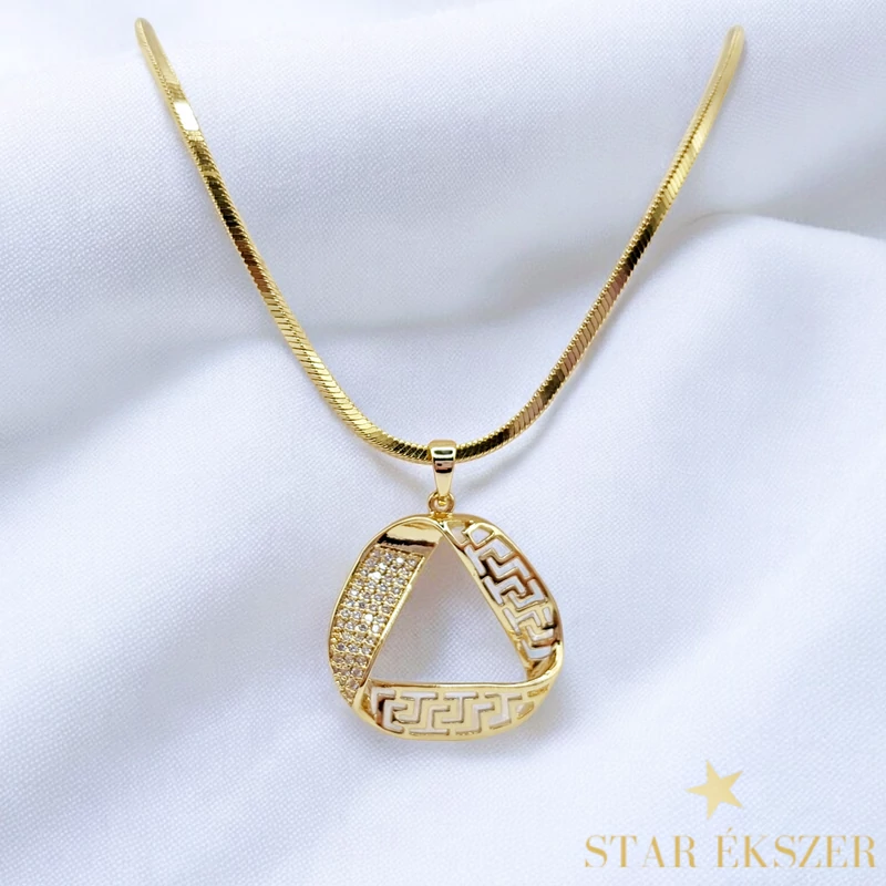 Auria 14K antiallergén görög medálos nyaklánc 50cm