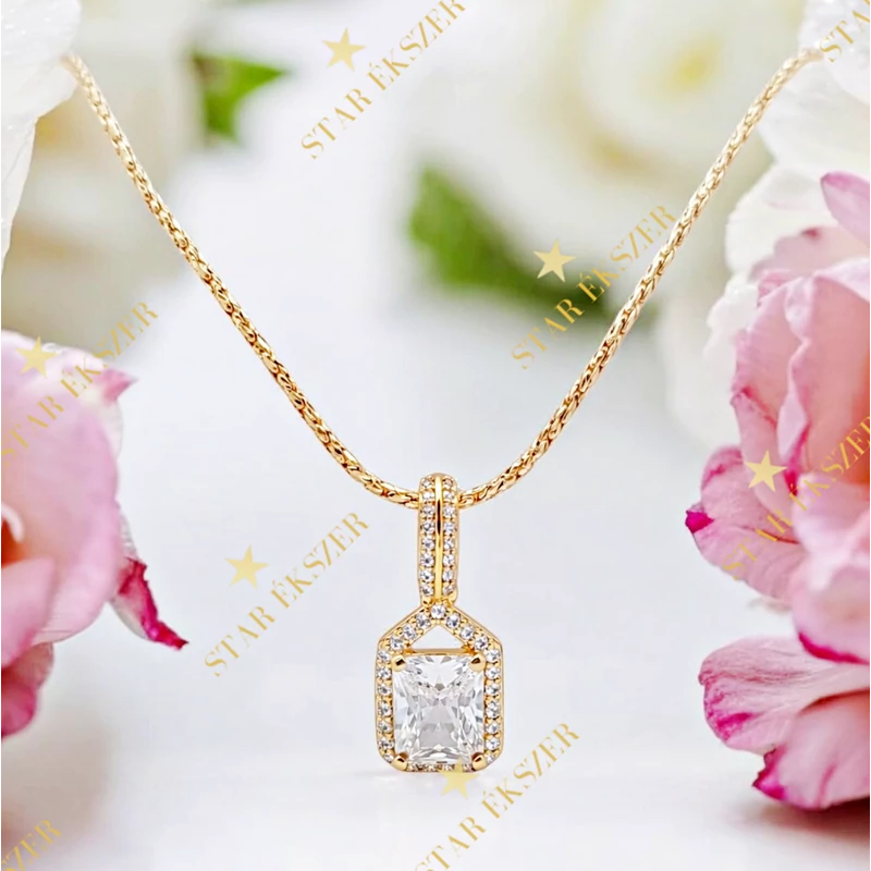 Regalyn 18K antiallergén nyaklánc 45cm clear