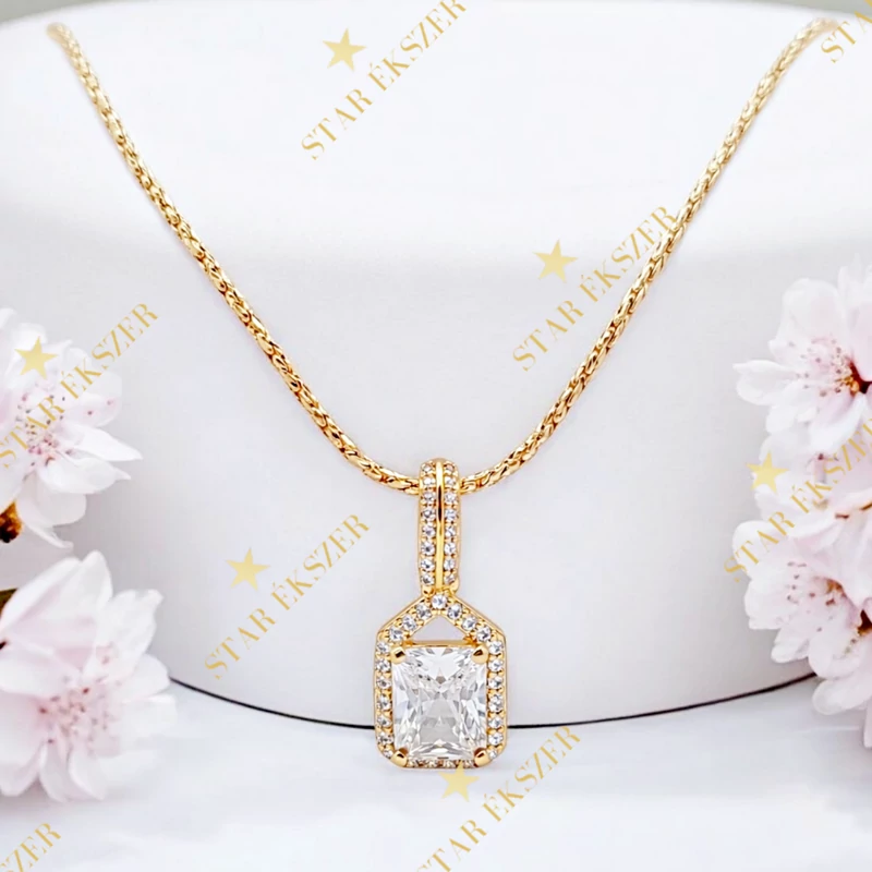 Regalyn 18K antiallergén nyaklánc 45cm clear