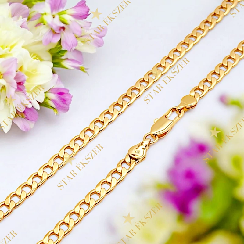 Hagyományos 18K antiallergén nyaklánc 50cm/6mm