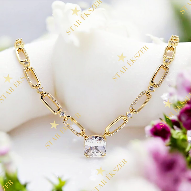 Opal 14K GF. antiallergén Ékszerszett 50/21cm