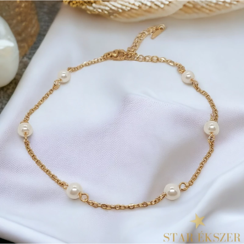Lenka Gold Filled Antiallergén gyöngyös Bokalánc 29cm