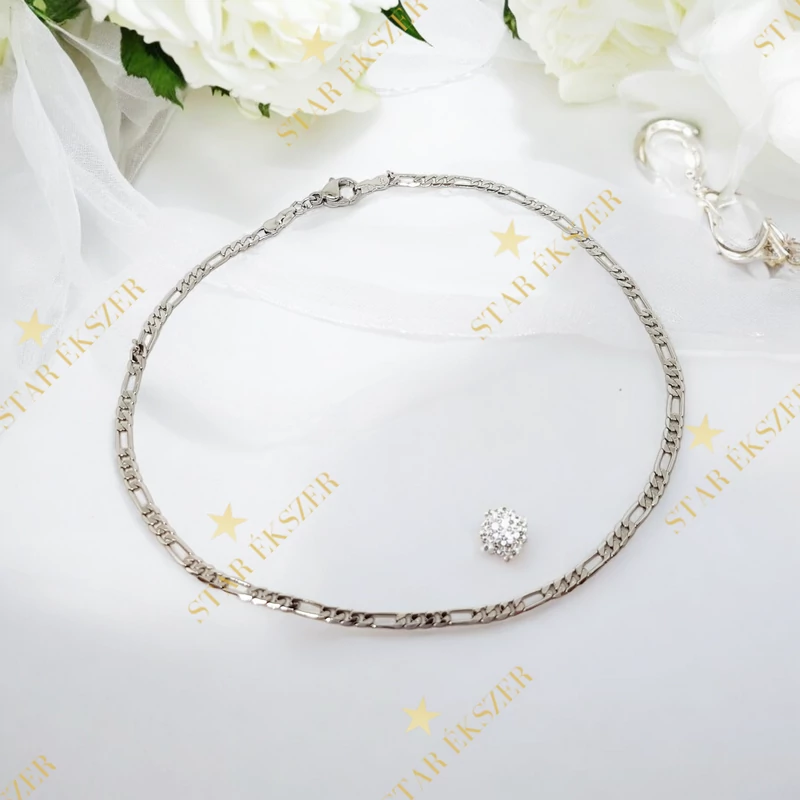 Figaro White Gold Filled Antiallergén Bokalánc  26cm