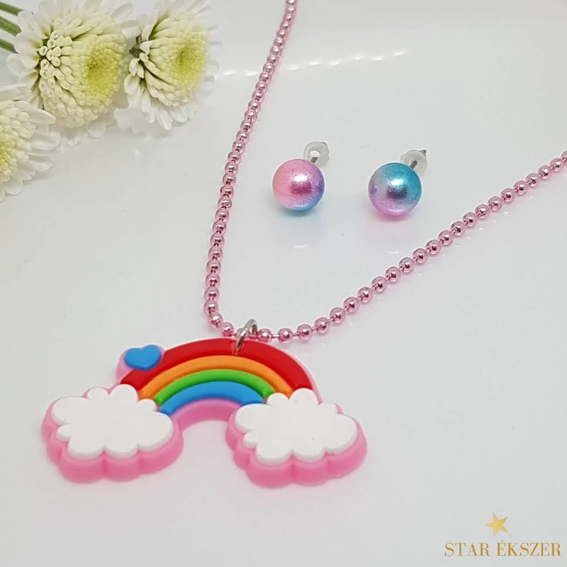 Szivárványos kislány szett