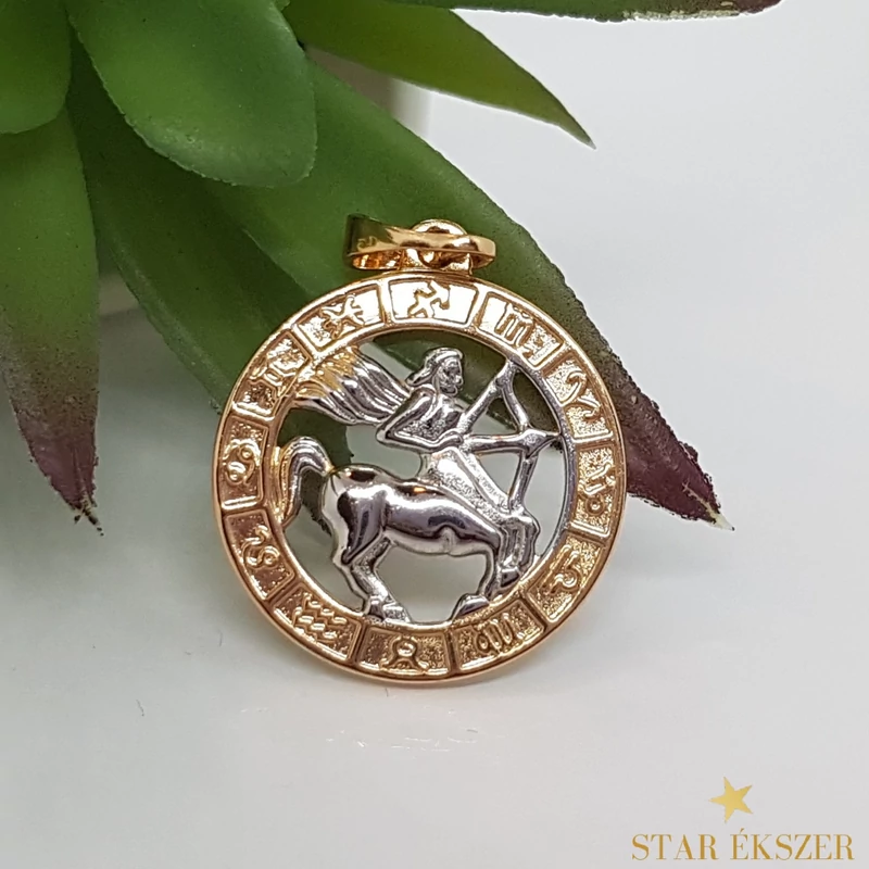 Kétszínű horoszkóp medál Nyilas